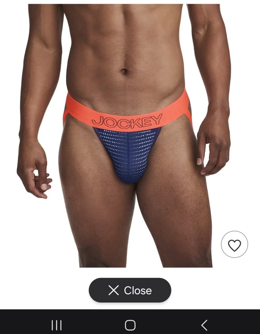 Jockey Men's VentraCool Air Jock Strap - Majestic Blue/Orange XL (38-40)